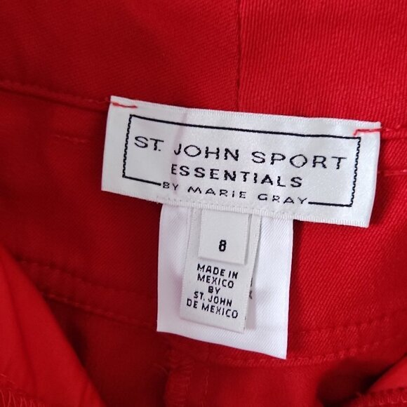 ST. JOHN | Jeans red straight leg high rise sz 8 - Picture 4 of 5